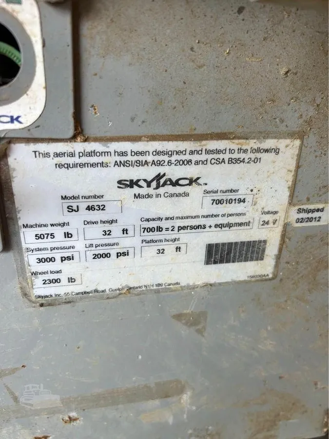 2012 Skyjack skyjack-sj4632 Scissor Lift Electric for sale in Mount Ayr, IA - listing photo 8 of 8