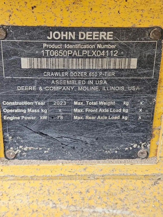 2023 John Deere 650 P-Tier LGP Dozers for sale in Woodstock, AL - listing photo 5 of 5