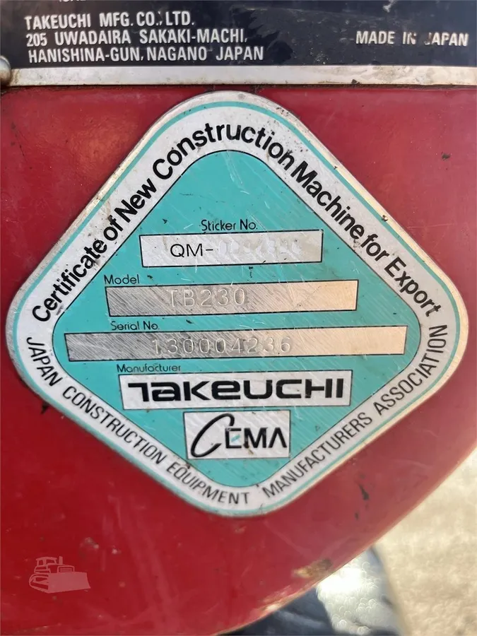 2018 Takeuchi TB230 Excavators for sale in Holcombe, WI - listing photo 10 of 10