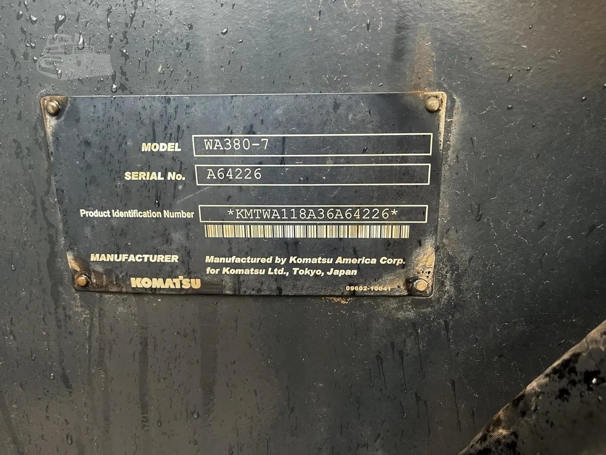 2014 Komatsu WA380-7 Wheel Loaders for sale in Holcombe, WI - listing photo 10 of 10