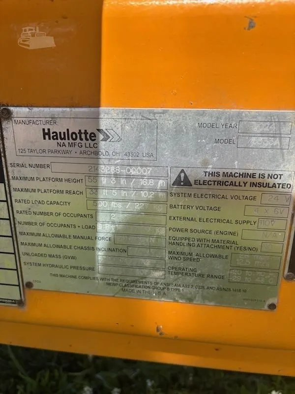 2023 Haulotte 5533A Telescopic Boom Lift Straight for sale in Fort Dodge, IA - listing photo 6 of 6